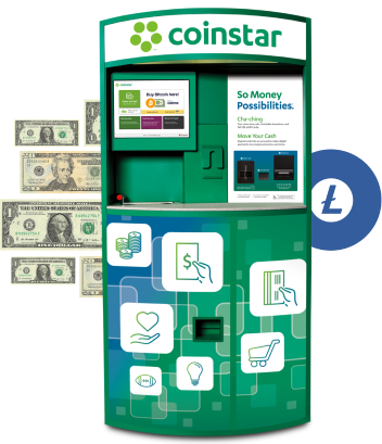 Coinstar Bitcoin ATM, cash to LTC