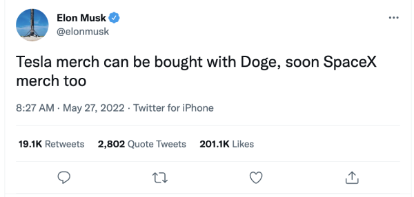 Elon Musk doge tweet