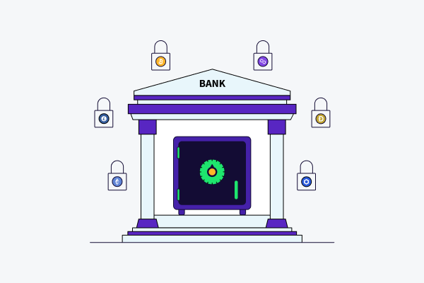 banking with crypto illustration