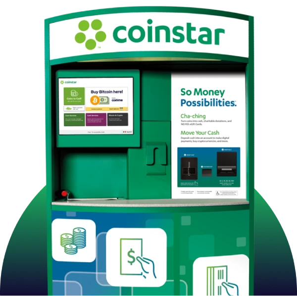 Buy crypto with cash at a Coinstar Bitcoin ATM